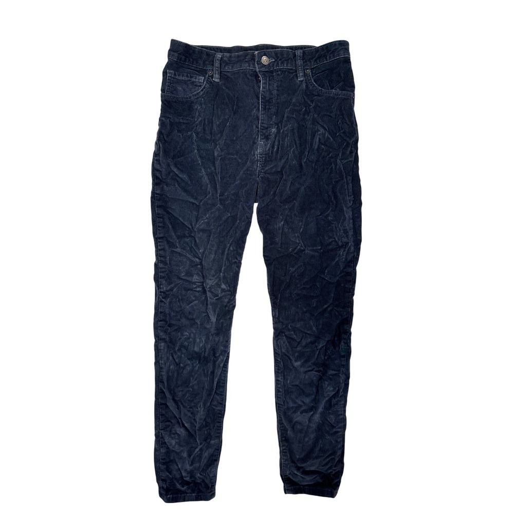 Patagonia Womens Organic Cotton Corduroy Slim Pants Navy Blue 30